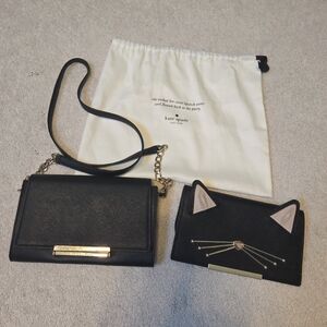 Kate Spade Black Crossbody Bag and Cat Flap Set